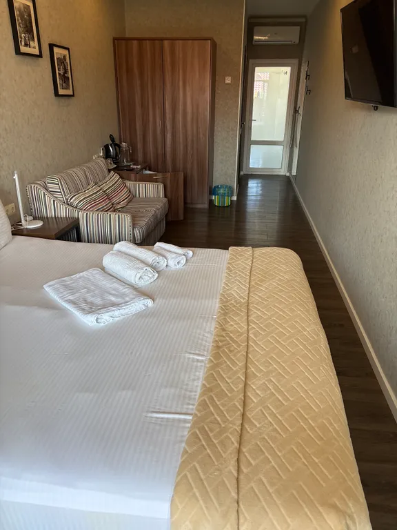 Квартира Делюкс, комната апартамент с балконом/террасой вид на горы, территорию — Сириус