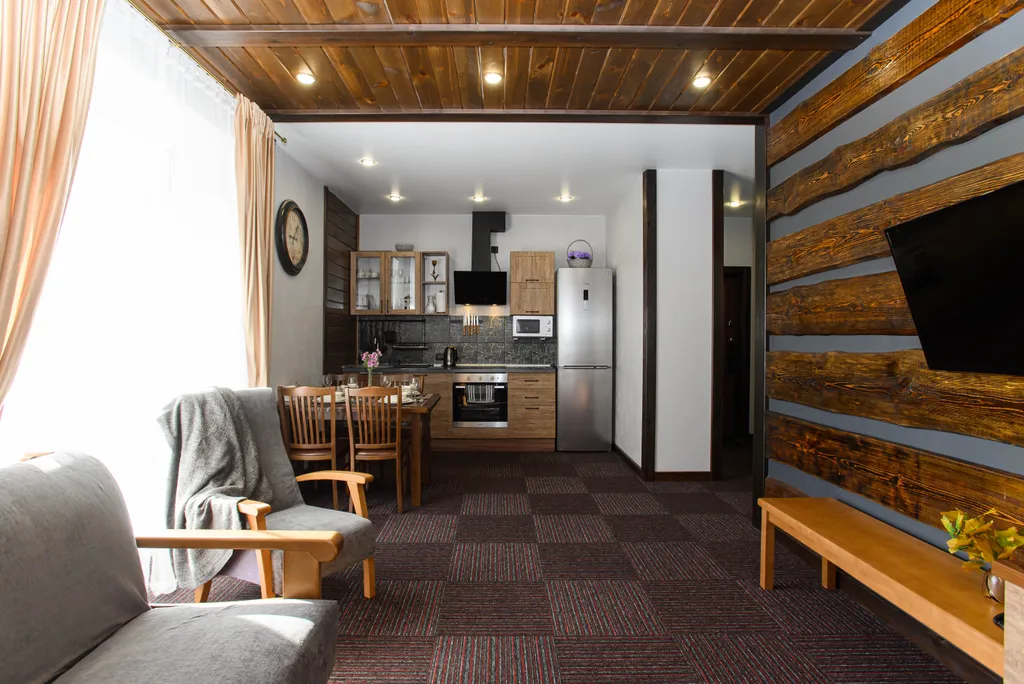 Апартамент на "5" (студия+спальня) № 505 с видом на трассы и долину