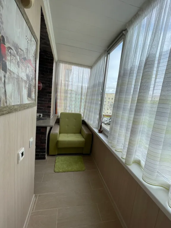 Уютная квартира с проходной лоджией с видом на вулкан