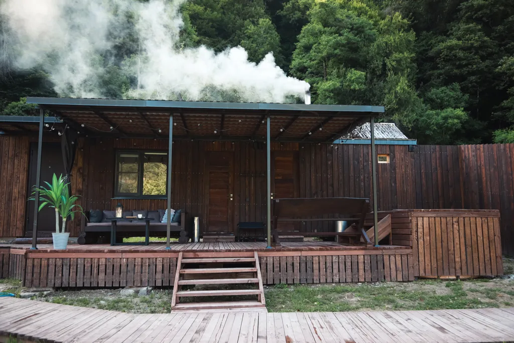 Коттедж Дом-глэмпинг с видом на горы — Эсто-Садок