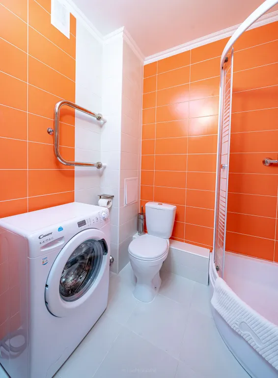 Апартаменты студия у метро, с кухней и панорамными окнами