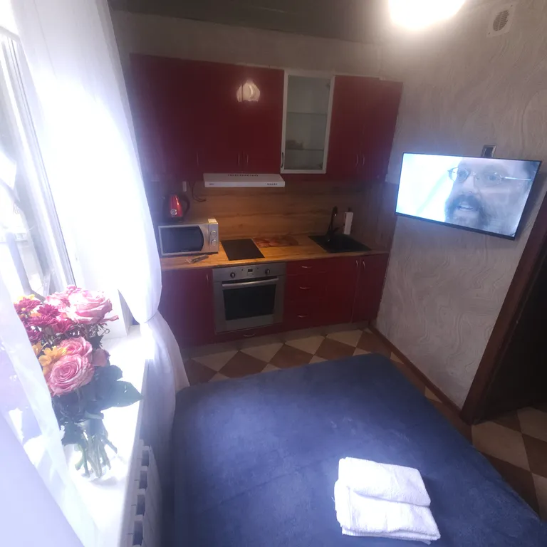 Квартира Квартира Уютная студия с ванной, 5 мин от метро Люблино, парковка бесплатно — Москва