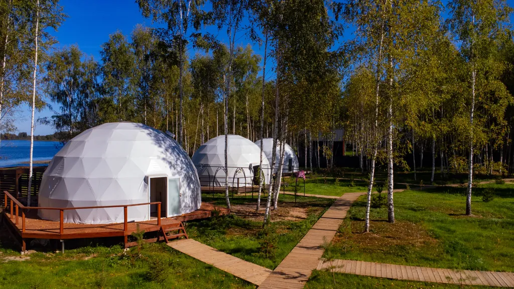 Коттедж Дом Сфера для отдыха и проживания на первой береговой линии — Шаховская