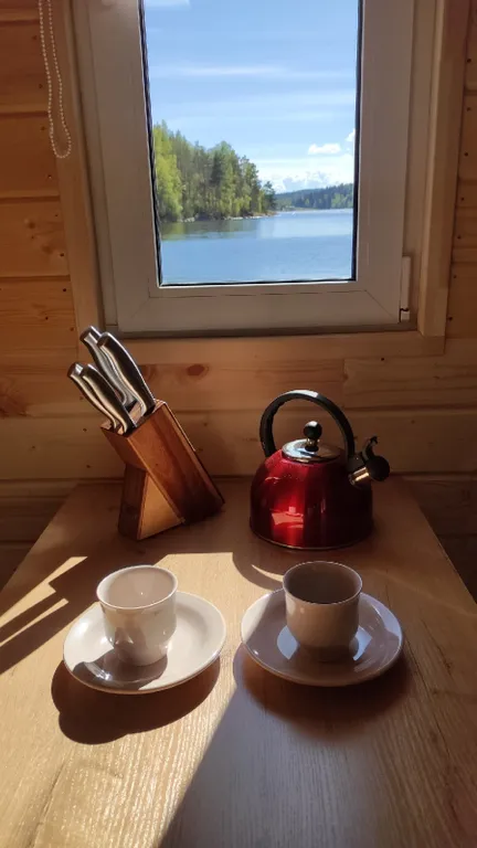 Плавдом Морячка с баней на острове + лодка на веслах