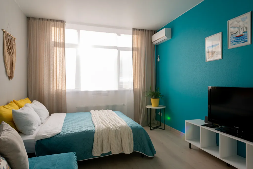 Квартира Квартира Студия Бирюза ApartaMIA в Звездном городке рядом с Тюмень Сити-Молл — Тюмень