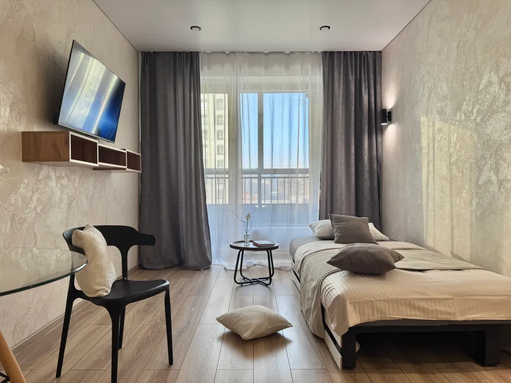 Квартира Квартира Просторная евродвушка с двумя Smart-TV в Прованс — Новосибирск