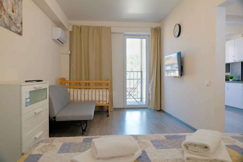 Лаконичная квартира, до моря 3 минуты пешком