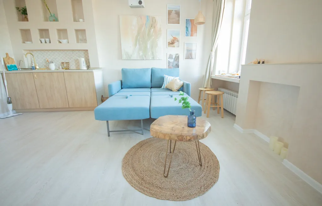 Студия с видом на Волгу в центре