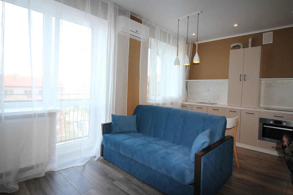 Студия с видом на море, дизайнерским ремонтом до пляжа 15 минут