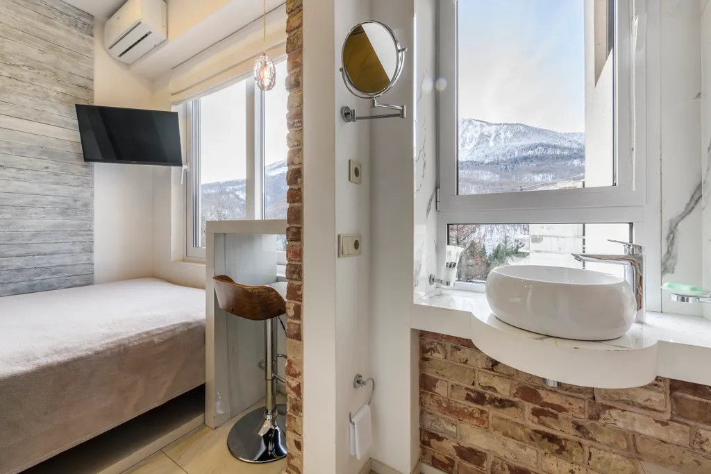 ЛАЙТ ДЖЕМ ДИЗАЙН-СТУДИЯ | 28 м²| Гипнотический вид из кровати