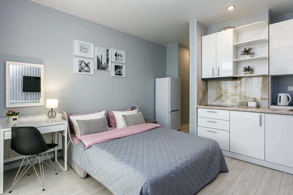 Стильная студия Шарм на Броско с красивым видом на Амур