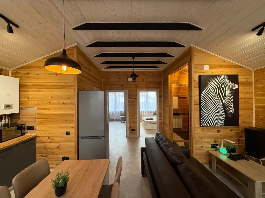 Одноэтажный двухкомнатный дом БарнХаус в черте города