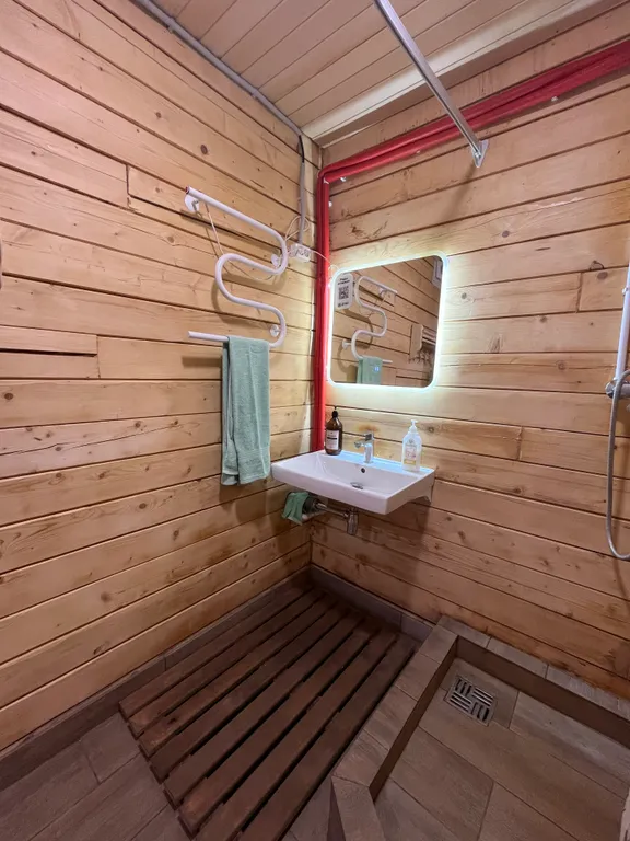 Домик на пруду, банька на дровах