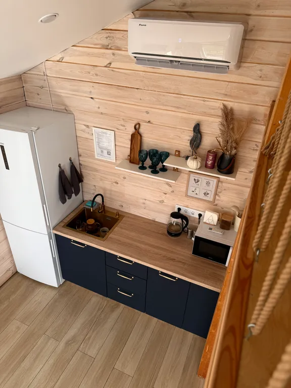 Панорамный дом с чаном под открытым небом и баней на дровах