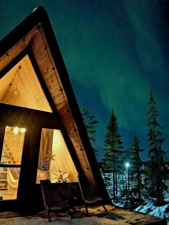 Сказочный дом для отдыха с панорамной банькой на дровах Hygge House