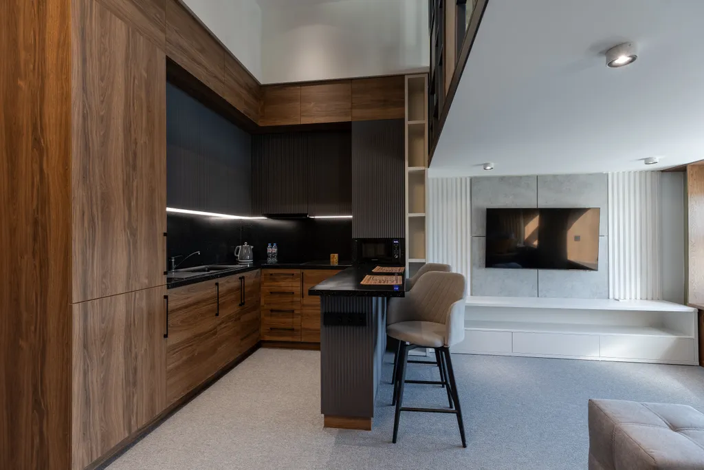 Большой двухуровневый дизайнерский лофт с панорамными видами на Москву