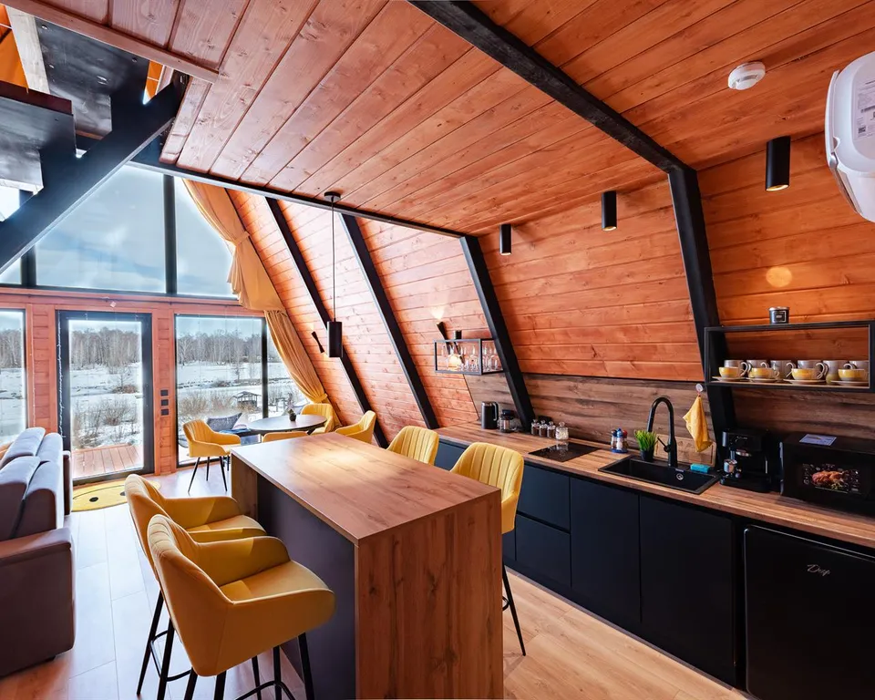 Треугольный дом А-фрейм рица