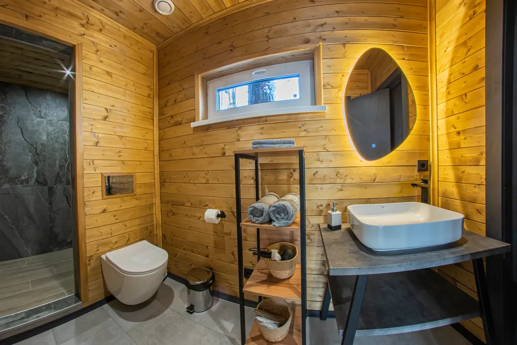 Дом с с чаном и сауной в сосновом лесу "Барн-хаус 2"