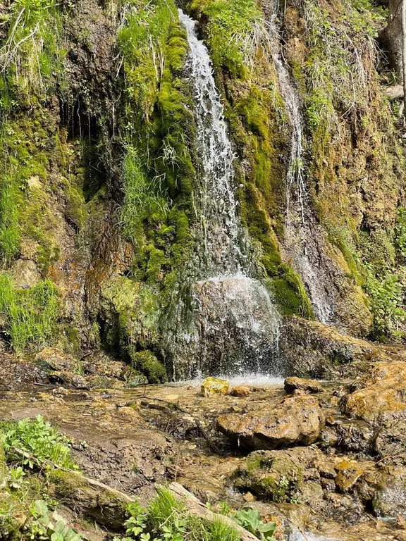 Papino village blue домик рядом с водопадом и лесом