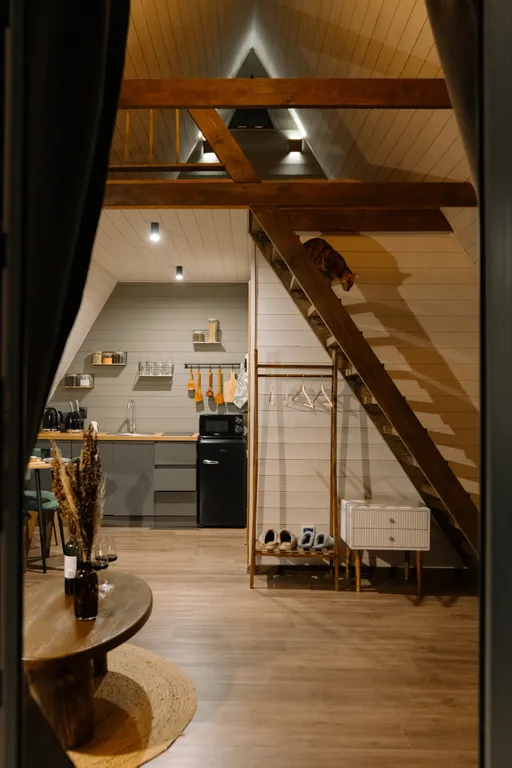 Дом A-Frame в Раздолье с сибирским чаном