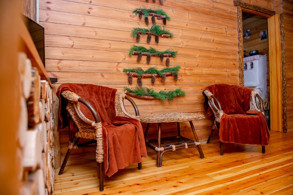 Сказочная Избушка с сауной в соснах у реки