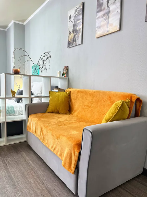 Новая уютная студия с видом на Волгу в центре