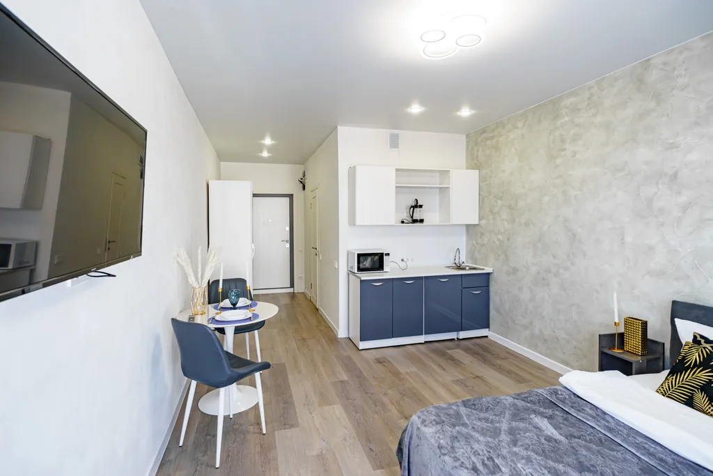 Студия Брутальный лев с панорамным видом на набережную реки