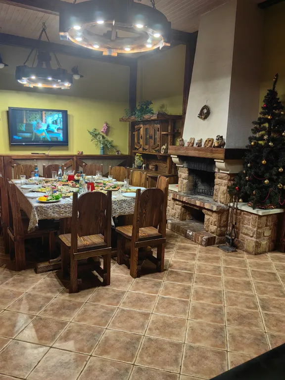 Атмосферный коттедж с дровяной баней и большим бассейном