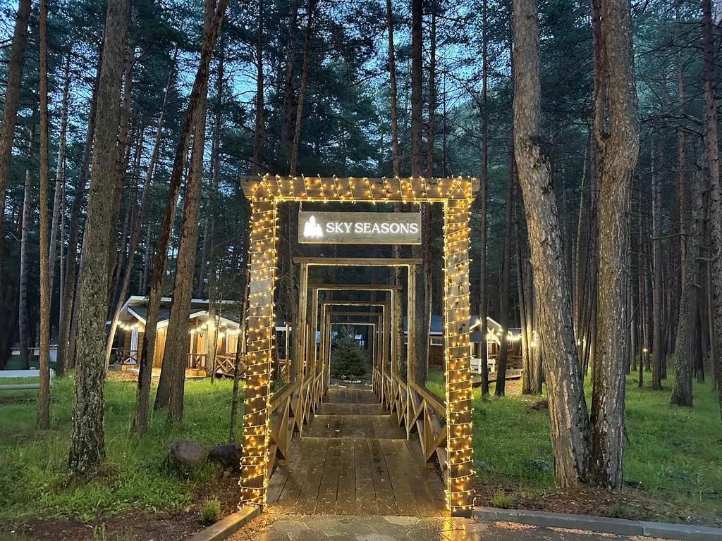 Домик из бруса в сосновом бору