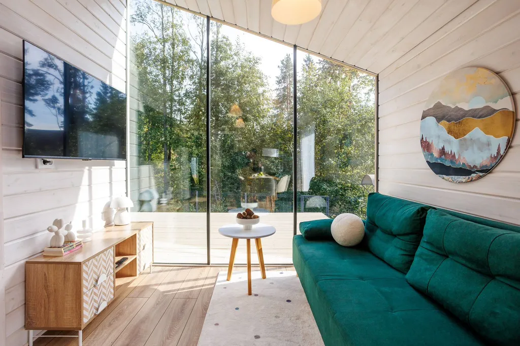 Дом Мая у озера с баней на дровах