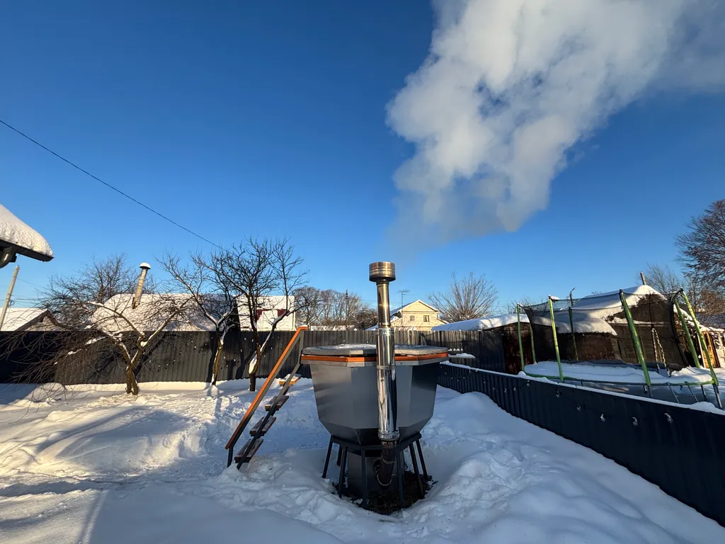 Дом с баней, чаном, бесплатной парковкой, закрытой территорией