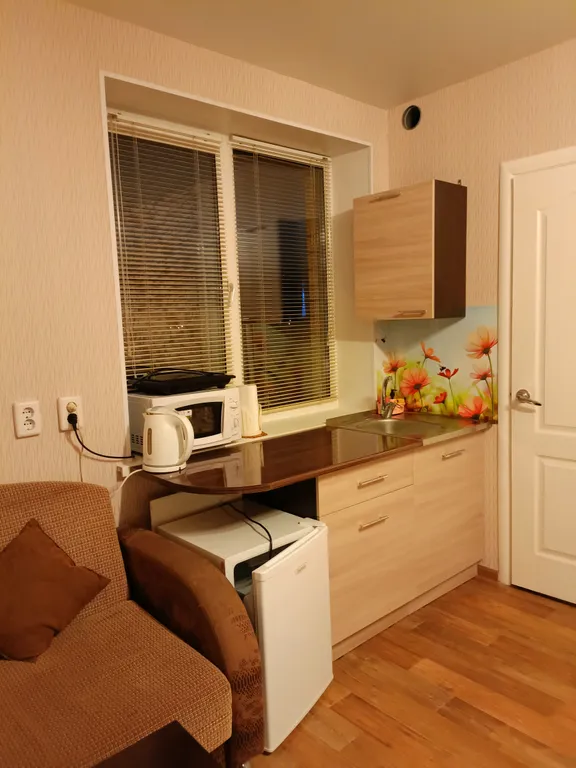 Студия с видом на сквер