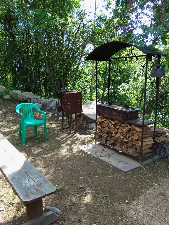 Деревянный дом, на берегу меличуярви, на краю леса в карельском селе