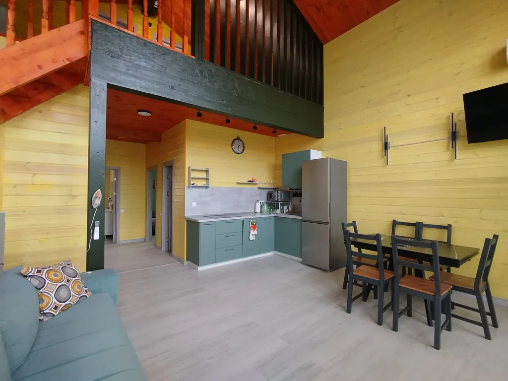 Стильный барн с крытой мангальной зоной