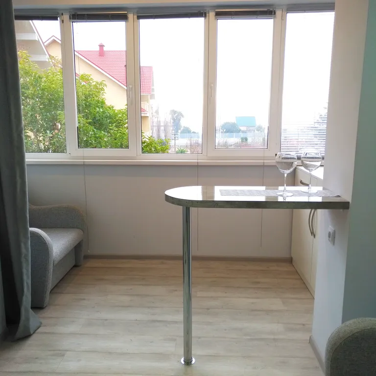 Студия с видом на море и зоной барбекю