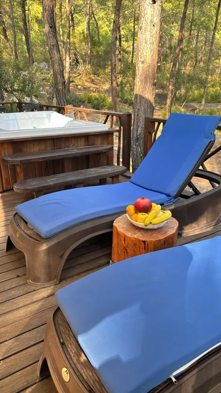 Просторное эко бунгало в сосновом лесу на побережье Турции