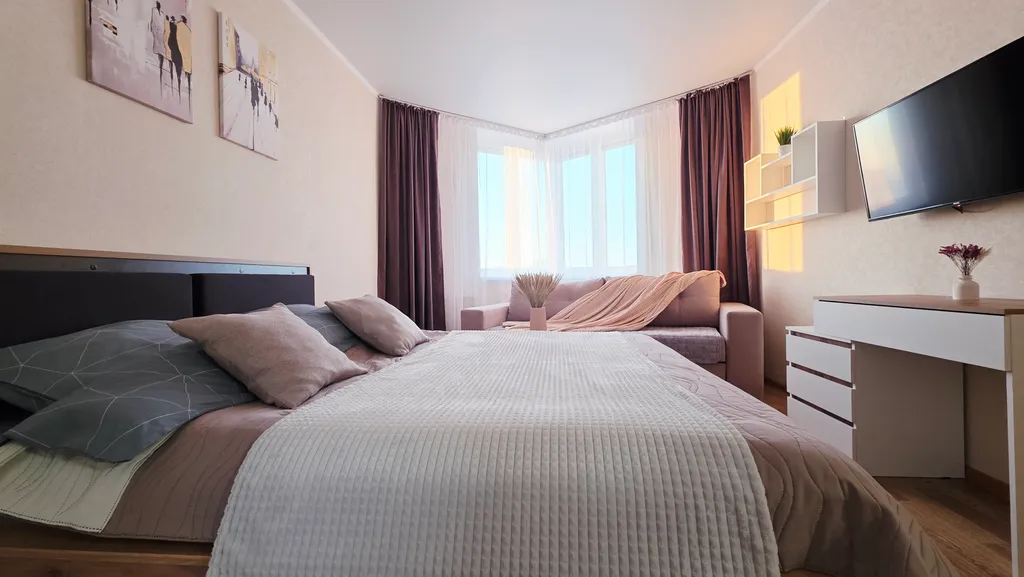 Замечательная квартира в центре с шикарным видом на реку Кама и лес