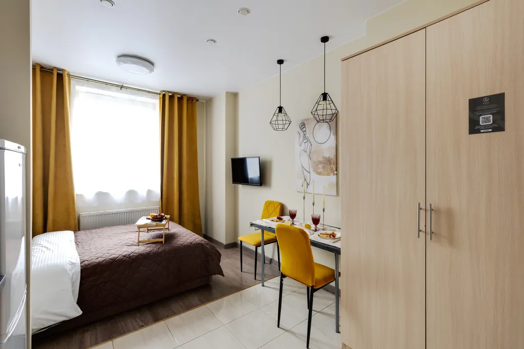 Солнечная студия Эллида в ЖК Одинбург недалеко от больницы.