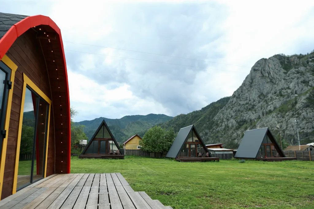 Гостевой дом A-frame с видом на горы