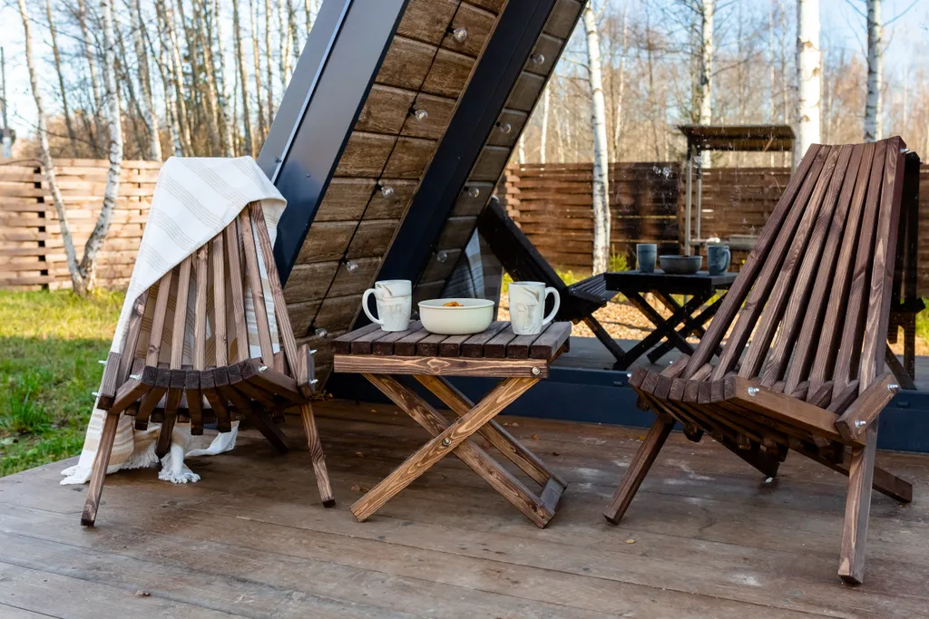 Дом A-Frame в лесном массиве