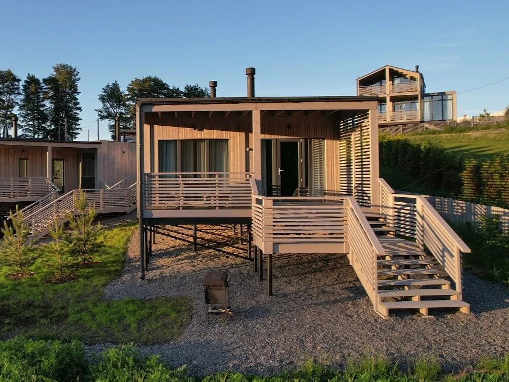 Коттедж Дом на озере с сауной и 1 спальней — Санкт-Петербург