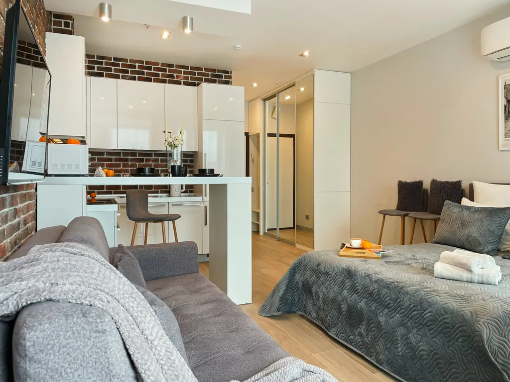 Квартира Улучшенные Loft видовые апартаменты метро ЦСКА 3 мин — Москва