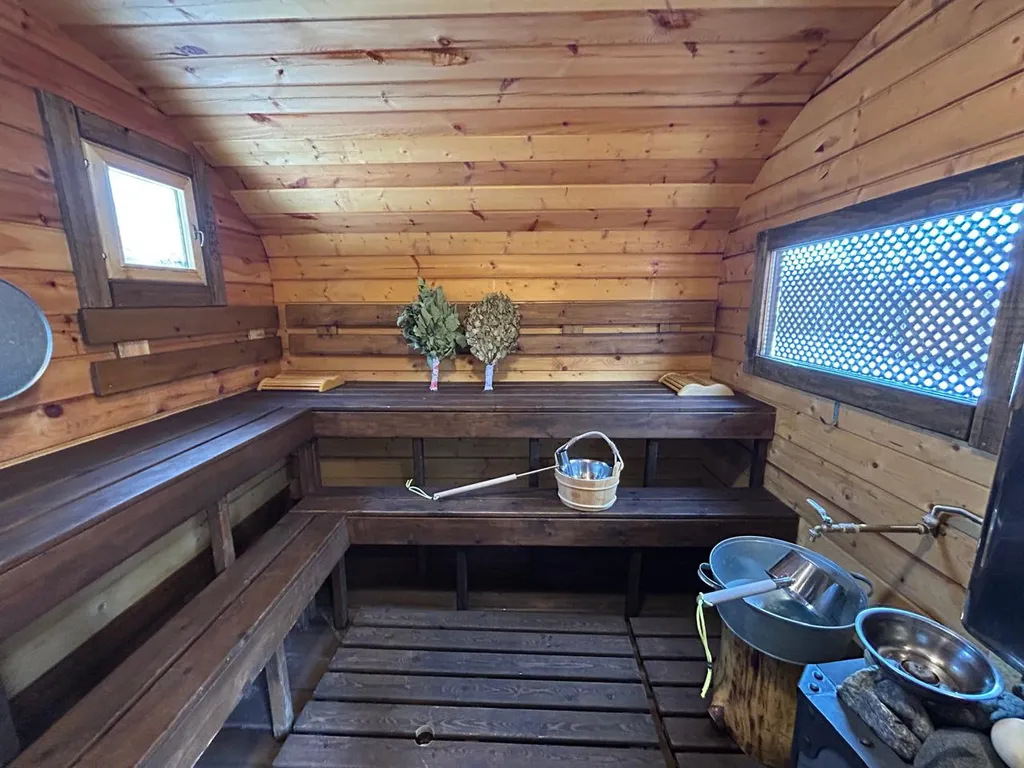 Коттедж в деревнем хвойном лесу