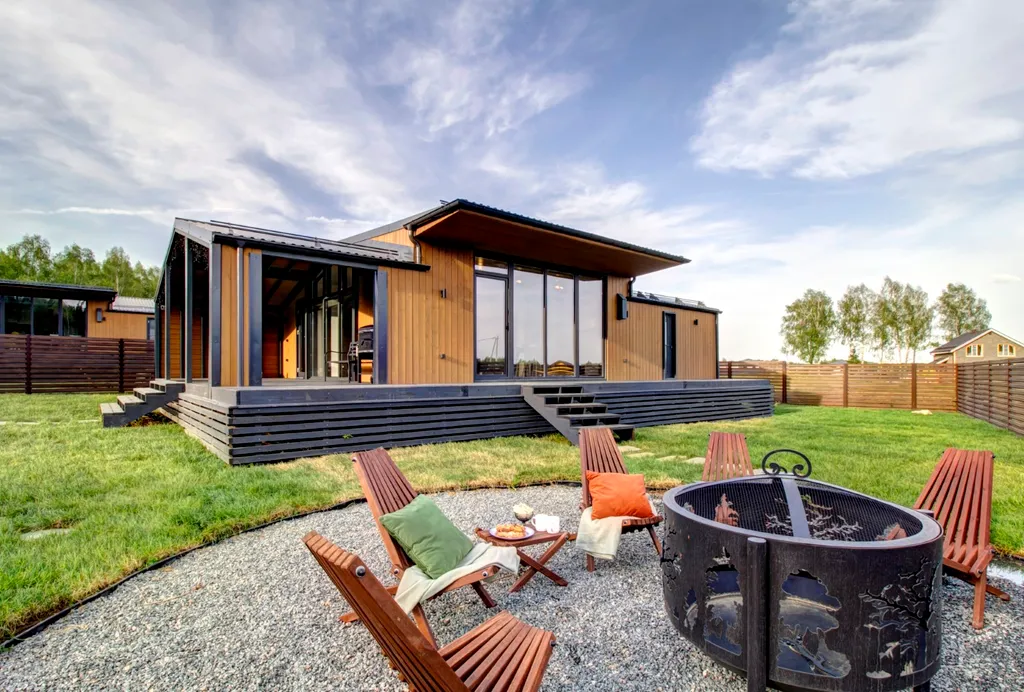 Уютный дoм с видом нa лес