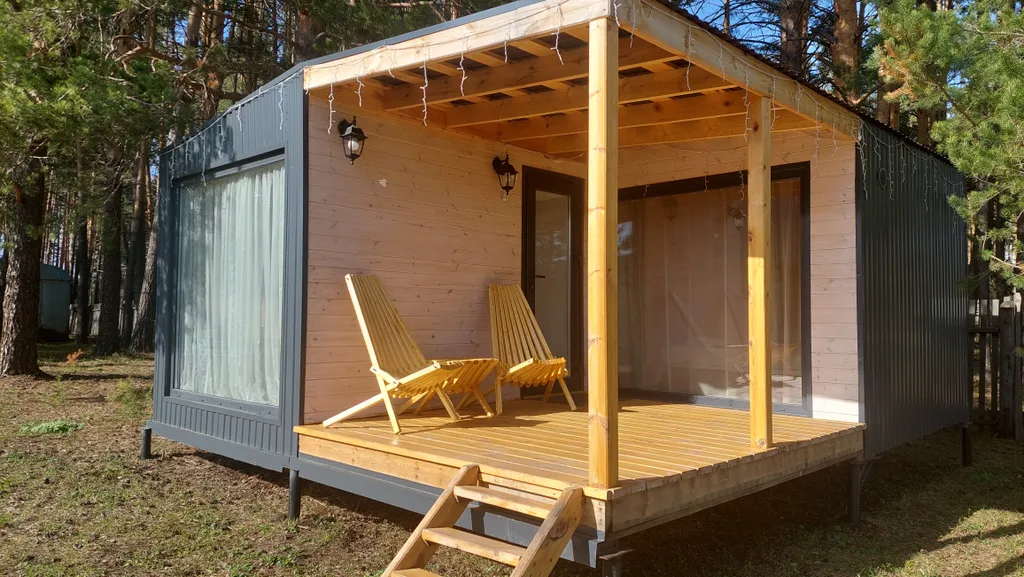 Уютный домик с видом на гору Малиновая