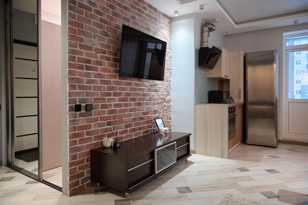 Стильная квартира-студия у Волги в ЖК Бриг