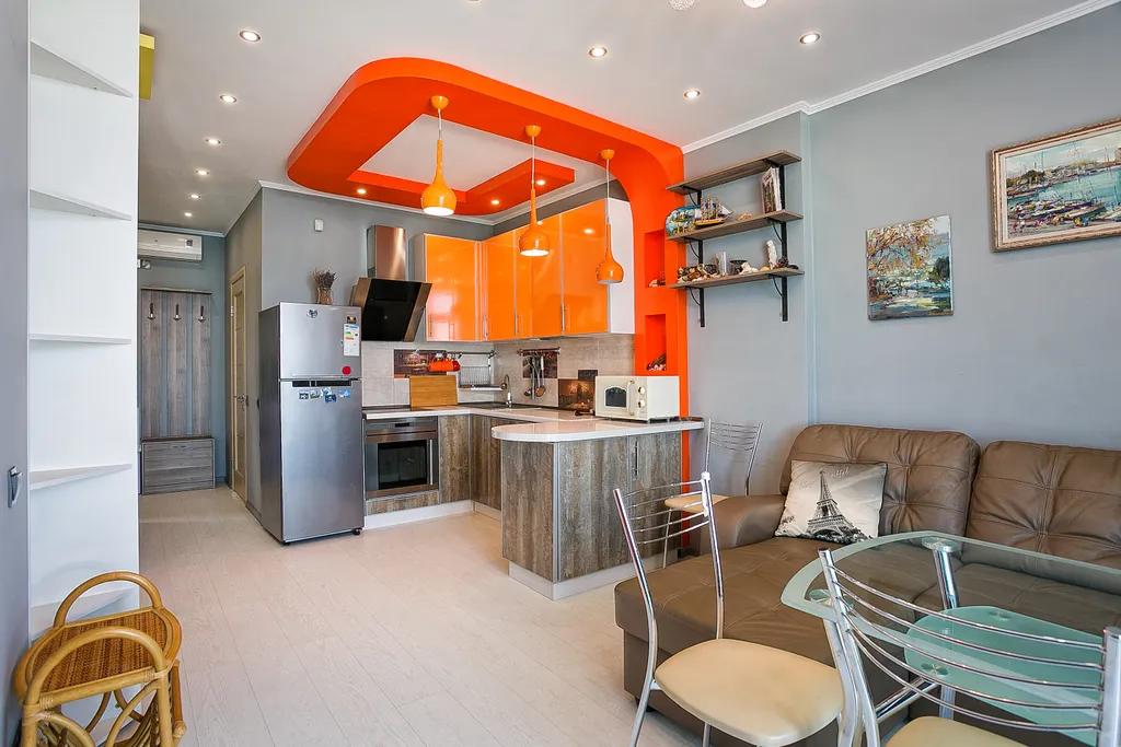 Уютная дизайнерская студия с панорамным видом на море в Мисхоре