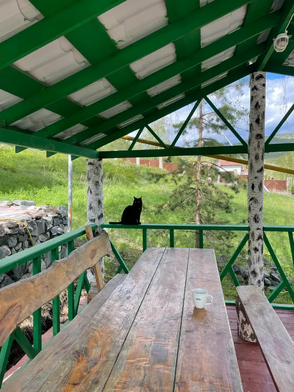 Теремок в горах бревенчатый дом и баня