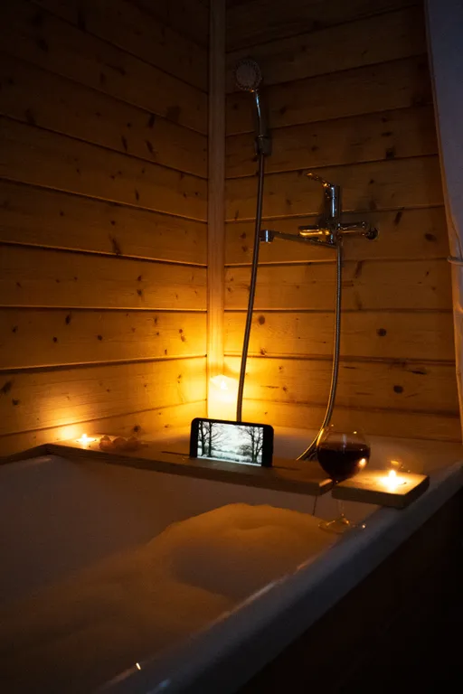 Дом и баня с чаном с видом на озеро