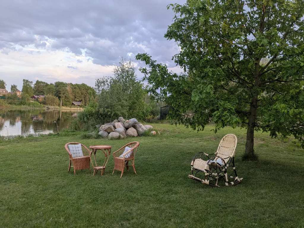 Уютный дом на берегу реки с русской баней, рыбалка